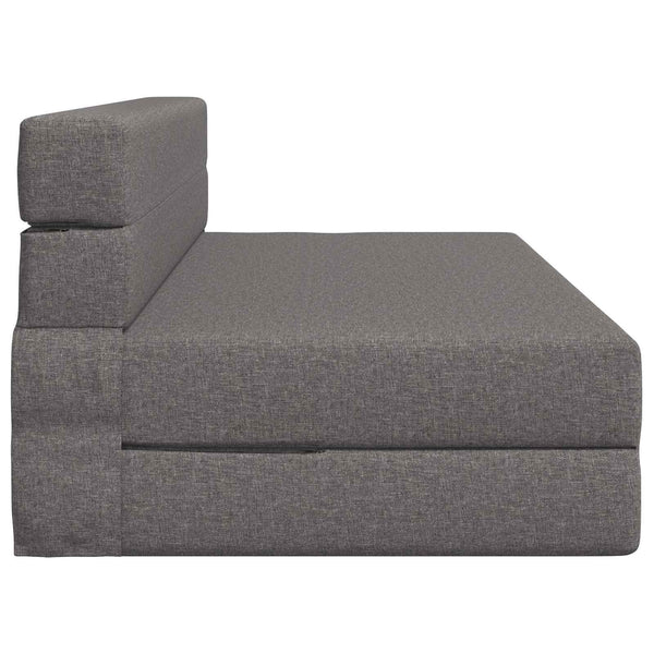 Klappsofa Bett Hellgrau Stoff 203 cm