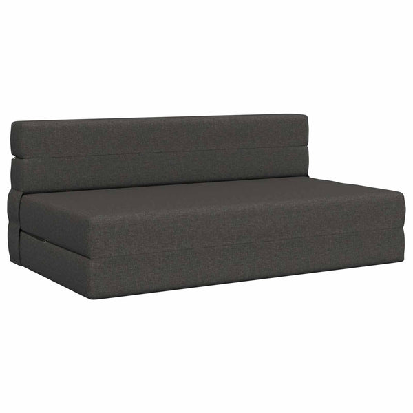 Klappsofa Bett Dunkelgrau Stoff 203 cm
