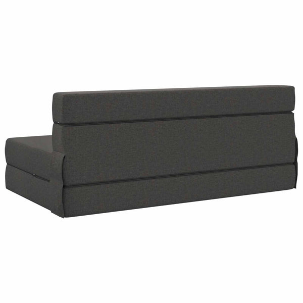 Klappsofa Bett Dunkelgrau Stoff 203 cm