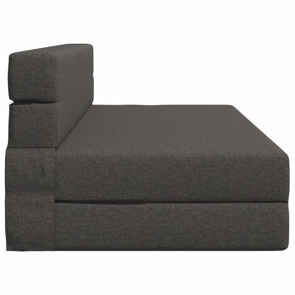 Klappsofa Bett Dunkelgrau Stoff 203 cm