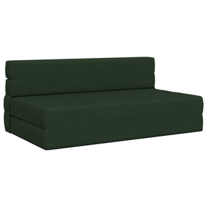 Klappsofa Bett Dunkelgrün Stoff 203 cm