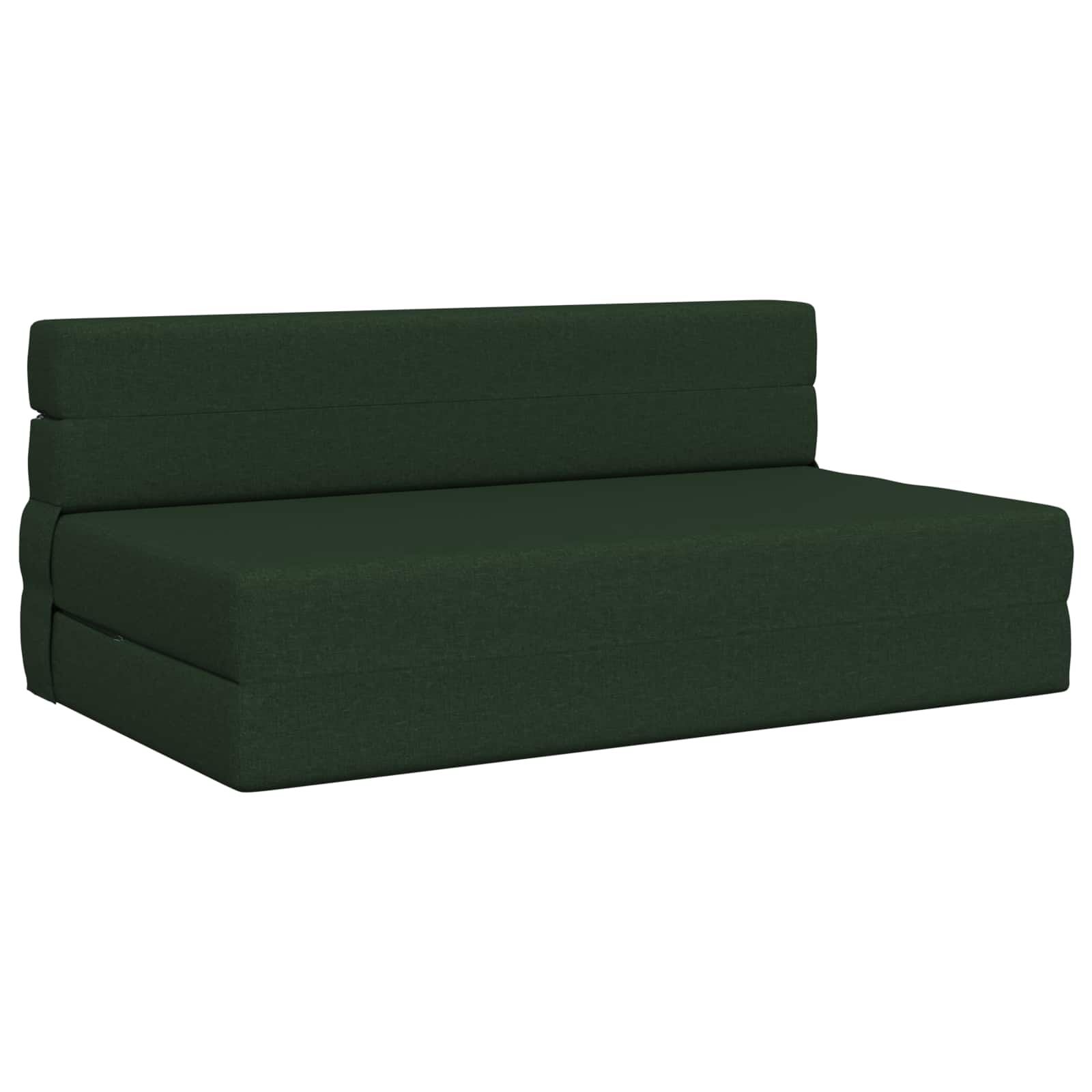 Klappsofa Bett Dunkelgrün Stoff 203 cm
