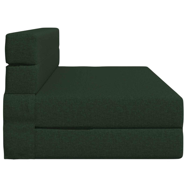 Klappsofa Bett Dunkelgrün Stoff 203 cm
