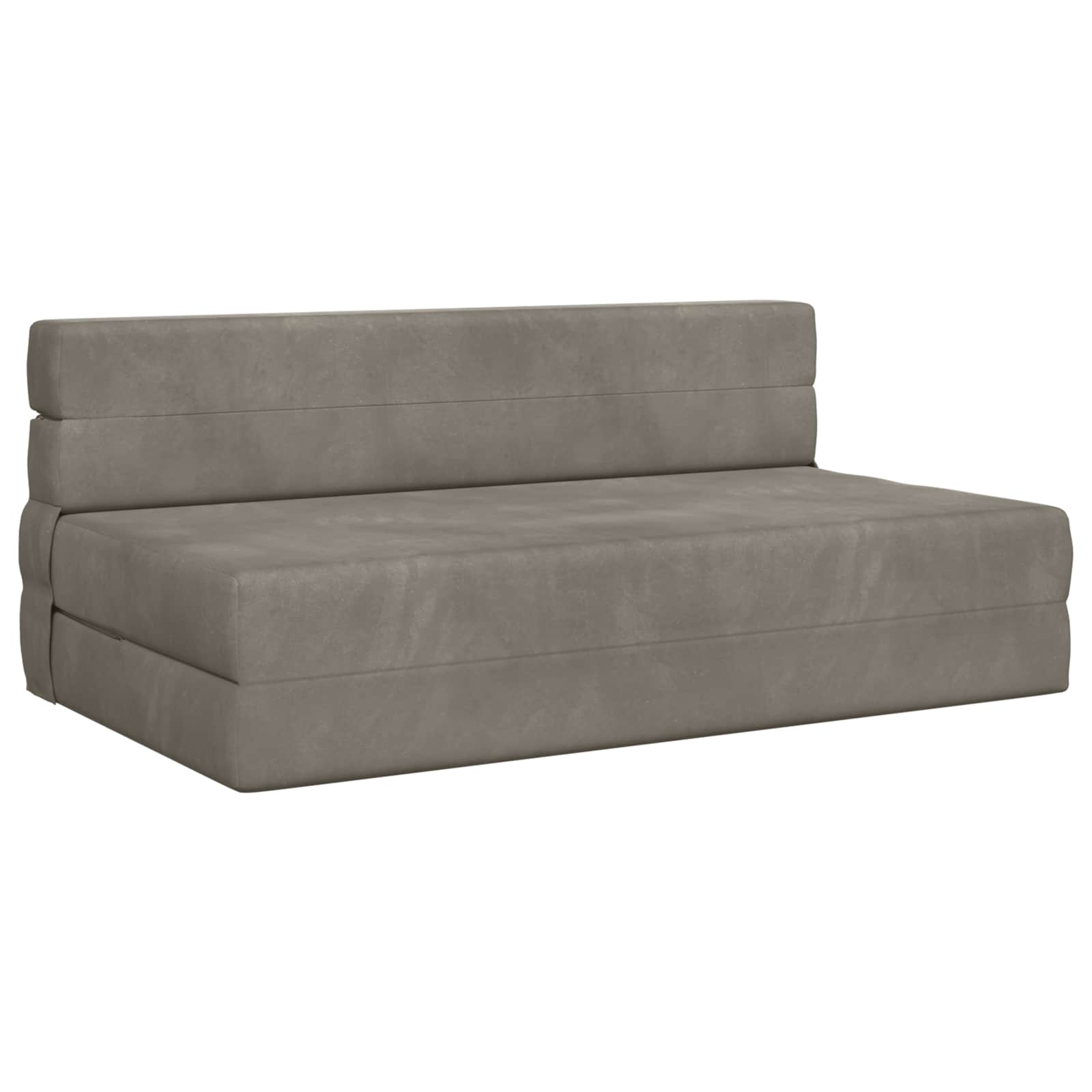 Klappsofa Bett Hellgrau Samt 203 cm