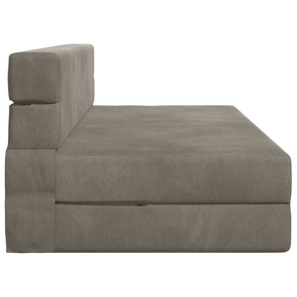 Klappsofa Bett Hellgrau Samt 203 cm