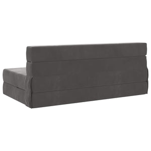 Klappsofa Bett Dunkelgrau Samt 203 cm