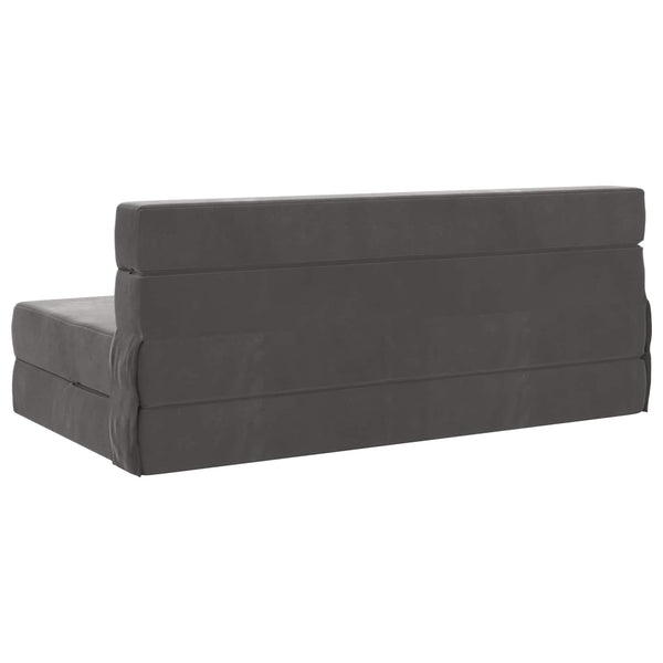Klappsofa Bett Dunkelgrau Samt 203 cm
