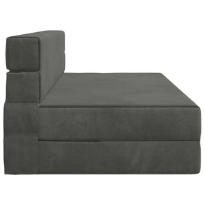 Klappsofa Bett Dunkelgrau Samt 203 cm