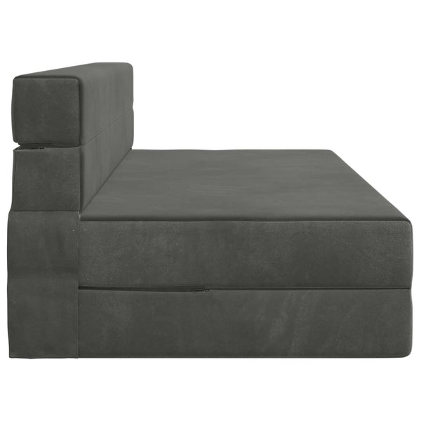 Klappsofa Bett Dunkelgrau Samt 203 cm