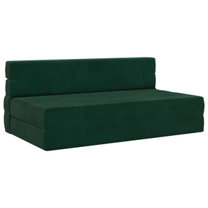 Klappsofa Bett Dunkelgrün Samt 203 cm