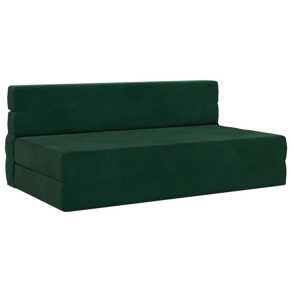 Klappsofa Bett Dunkelgrün Samt 203 cm