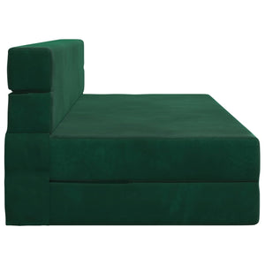 Klappsofa Bett Dunkelgrün Samt 203 cm