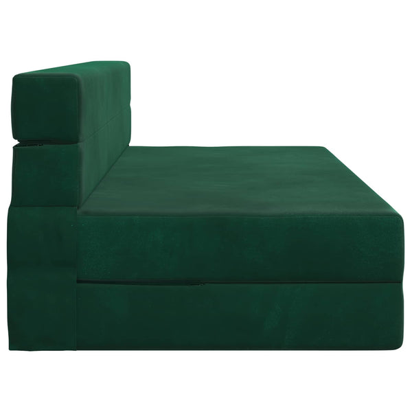 Klappsofa Bett Dunkelgrün Samt 203 cm