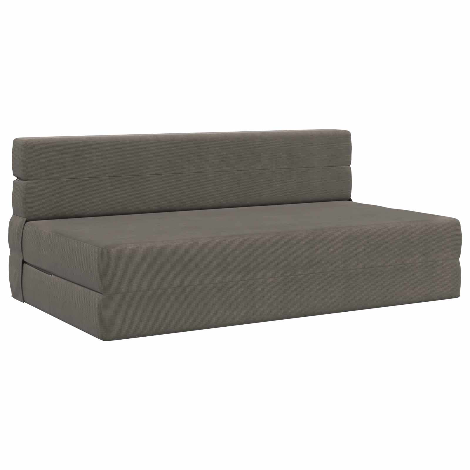 Klappsofa Bett Hellgrau Cordstoff 203 cm