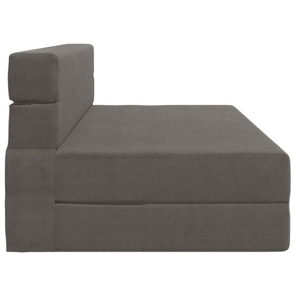 Klappsofa Bett Hellgrau Cordstoff 203 cm