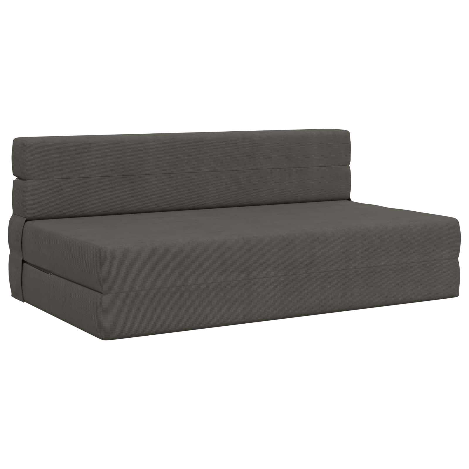 Klappsofa Bett Dunkelgrau Cordstoff 203 cm
