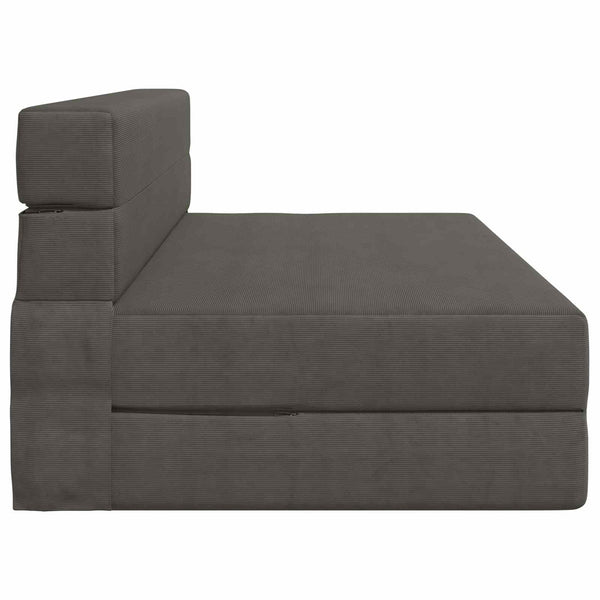 Klappsofa Bett Dunkelgrau Cordstoff 203 cm