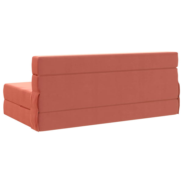 Klappsofa Bett Rot-Orange Cordstoff 203 cm
