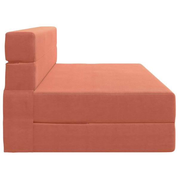 Klappsofa Bett Rot-Orange Cordstoff 203 cm
