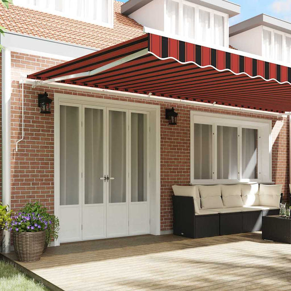 Einziehbare Markise Orange und Braun 600 x 300 cm