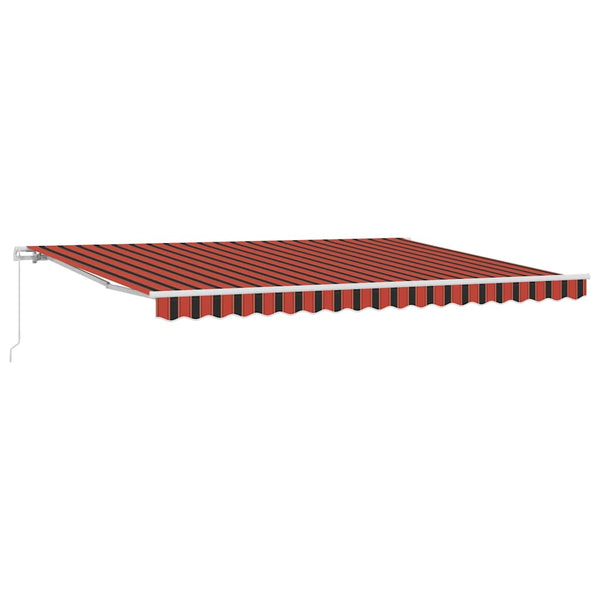 Einziehbare Markise Orange und Braun 450 x 300 cm