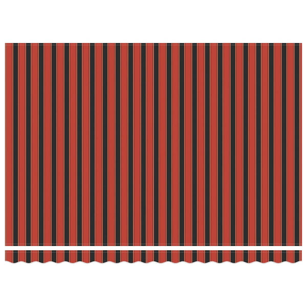 Einziehbare Markise Orange und Braun 450 x 300 cm