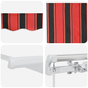 Einziehbare Markise Orange und Braun 350 x 250 cm