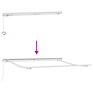 Einziehbare Markise Orange und Braun 350 x 250 cm