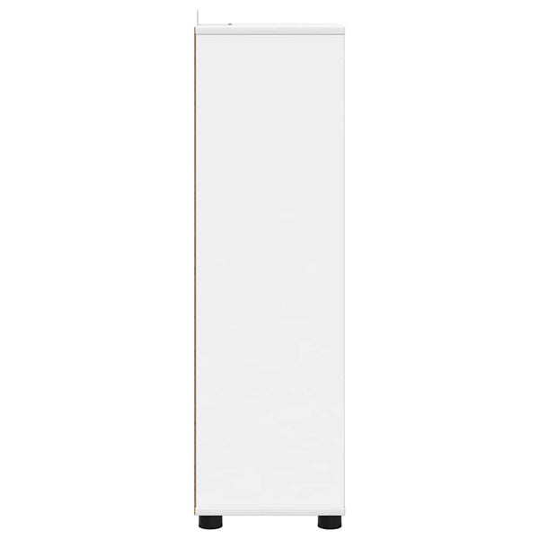 Weißer Badezimmerschrank mit Tür, 30,5x30x101 cm