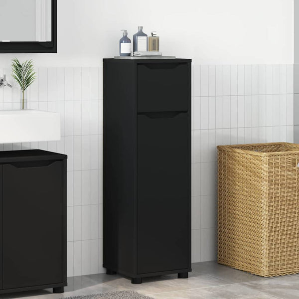 Schwarzer Badezimmerschrank 30,5x30x101cm
