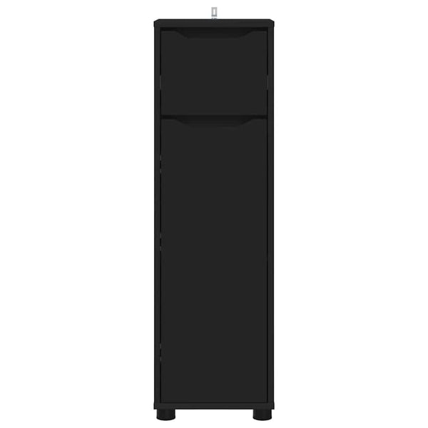 Schwarzer Badezimmerschrank 30,5x30x101cm