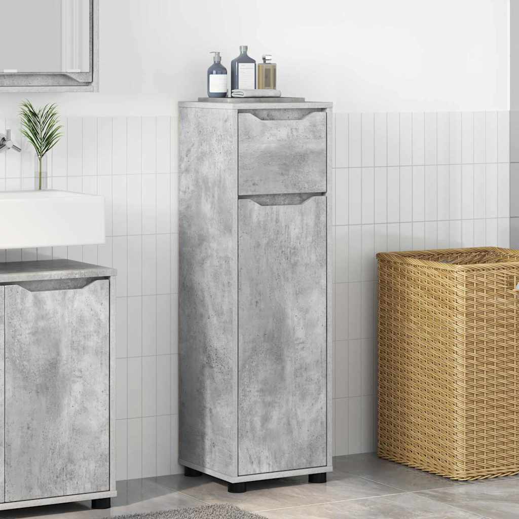 Badezimmerschrank Beton Grau 30,5x30x101cm