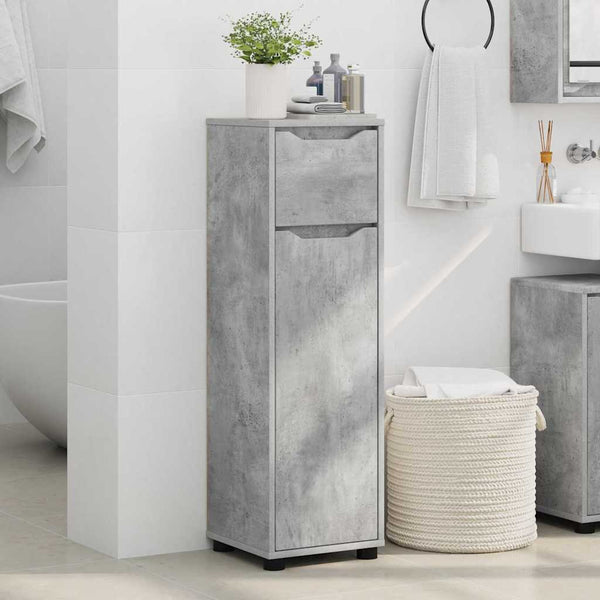 Badezimmerschrank Beton Grau 30,5x30x101cm