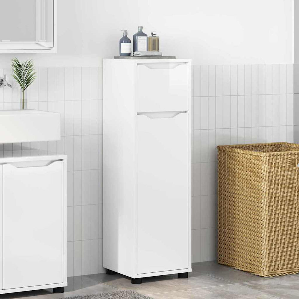 Hochglanz Badezimmerschrank Weiß Regal