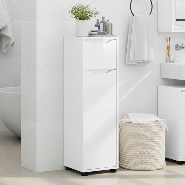 Hochglanz Badezimmerschrank Weiß Regal