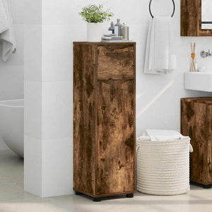 vidaXL Armoire de salle de bain avec porte Chêne fumé 30,5 x 30 x 101 cm