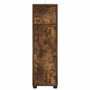 vidaXL Armoire de salle de bain avec porte Chêne fumé 30,5 x 30 x 101 cm