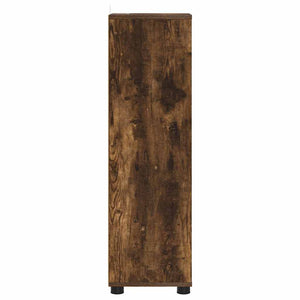 vidaXL Armoire de salle de bain avec porte Chêne fumé 30,5 x 30 x 101 cm