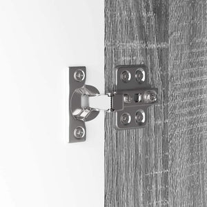 Badezimmerschrank Grau Sonoma mit Regal