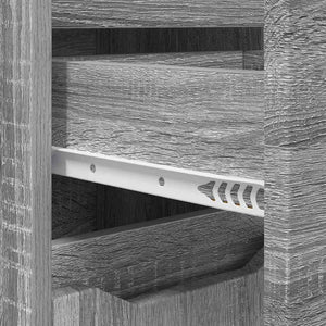 Badezimmerschrank Grau Sonoma mit Regal