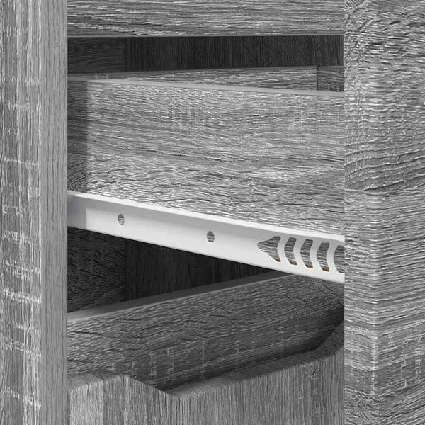 Badezimmerschrank Grau Sonoma mit Regal