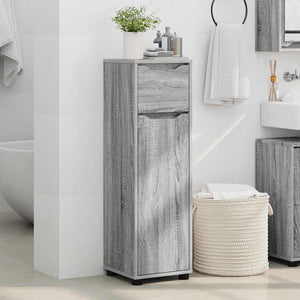 Badezimmerschrank Grau Sonoma mit Regal