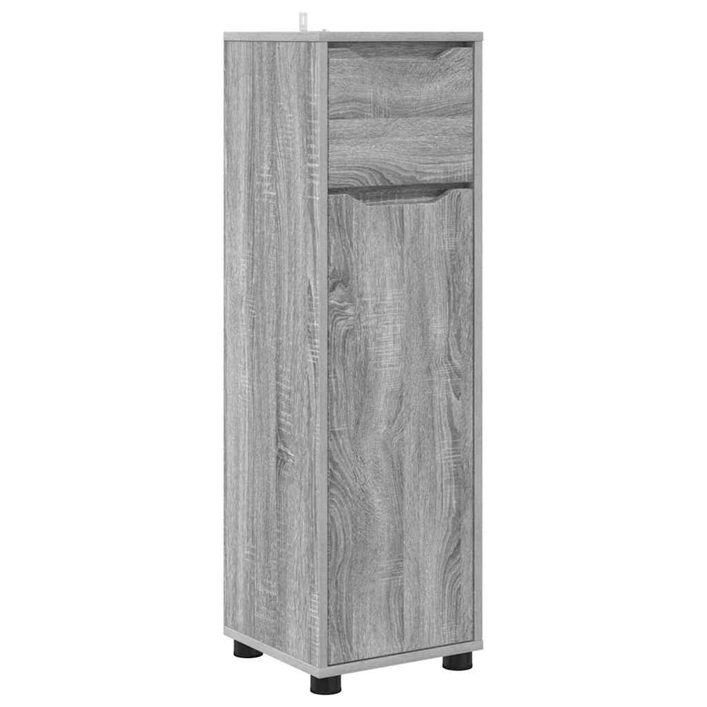 Badezimmerschrank Grau Sonoma mit Regal