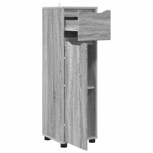 Badezimmerschrank Grau Sonoma mit Regal