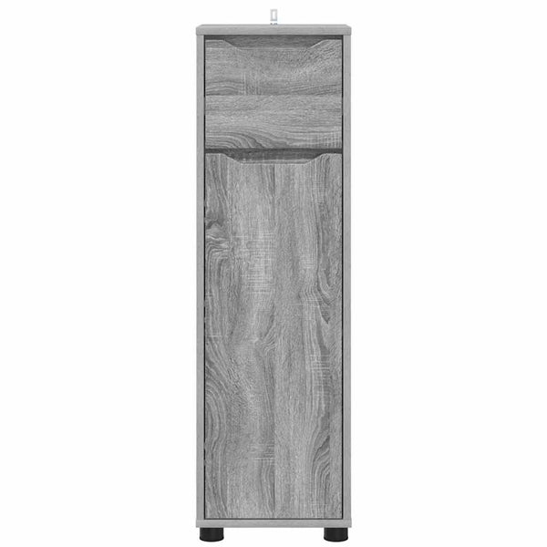 Badezimmerschrank Grau Sonoma mit Regal