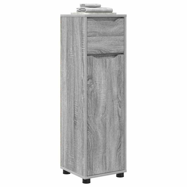 Badezimmerschrank Grau Sonoma mit Regal