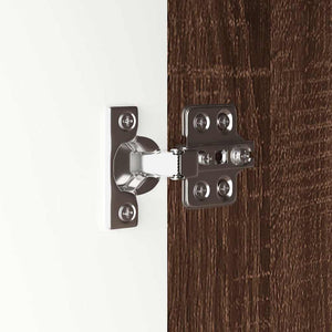 vidaXL Meuble de salle de bain avec porte aspect chêne marron 30,5 x 30 x 101 cm