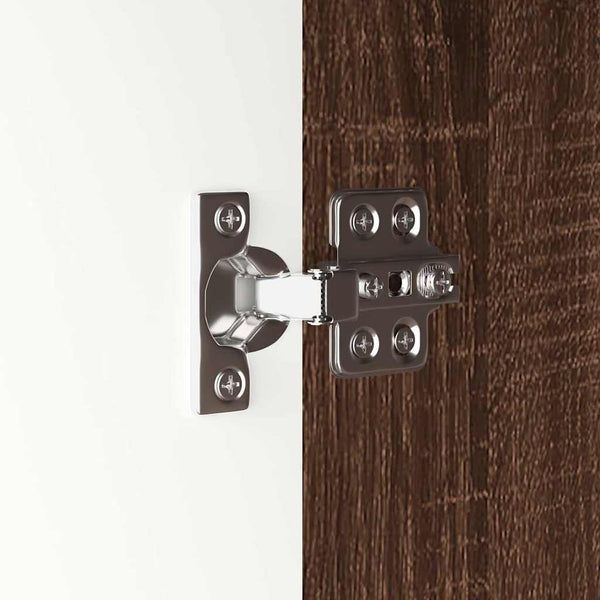 vidaXL Meuble de salle de bain avec porte aspect chêne marron 30,5 x 30 x 101 cm