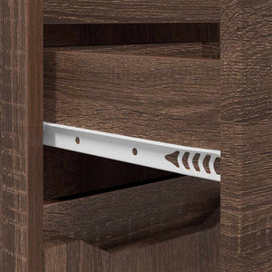 vidaXL Meuble de salle de bain avec porte aspect chêne marron 30,5 x 30 x 101 cm