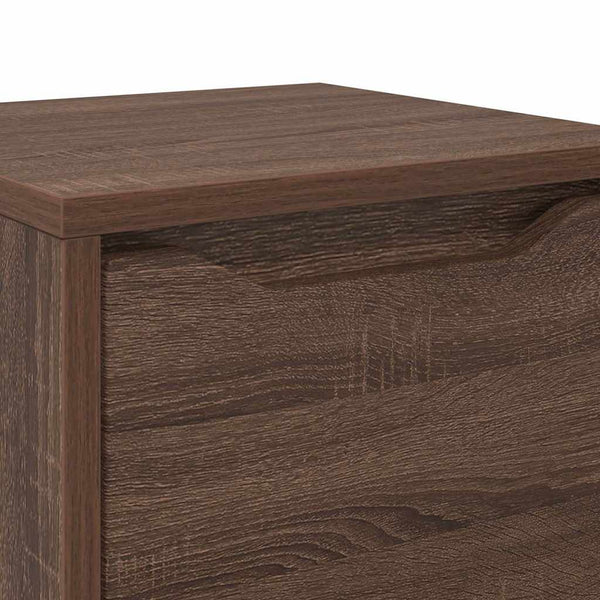vidaXL Meuble de salle de bain avec porte aspect chêne marron 30,5 x 30 x 101 cm